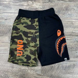 BAPE x Undefeated Black Spilt Shark Sweat Shorts